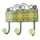 Pea Green Sunflower Ceramic Tile Hook